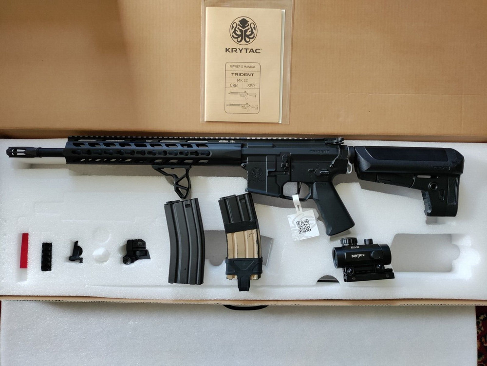 Krytac Trident SPR Mk2 AIRSOFT Gun with extras