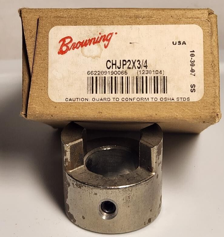 Browning CHJP2X3/4 Jaw Coupling Hub w/Keyway & Set Screw, NOS