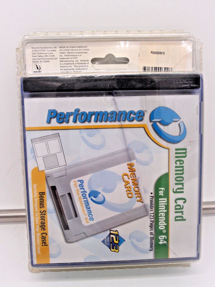 Performance Memory Card for N64 + Bonus Storage Case (Tub 2)