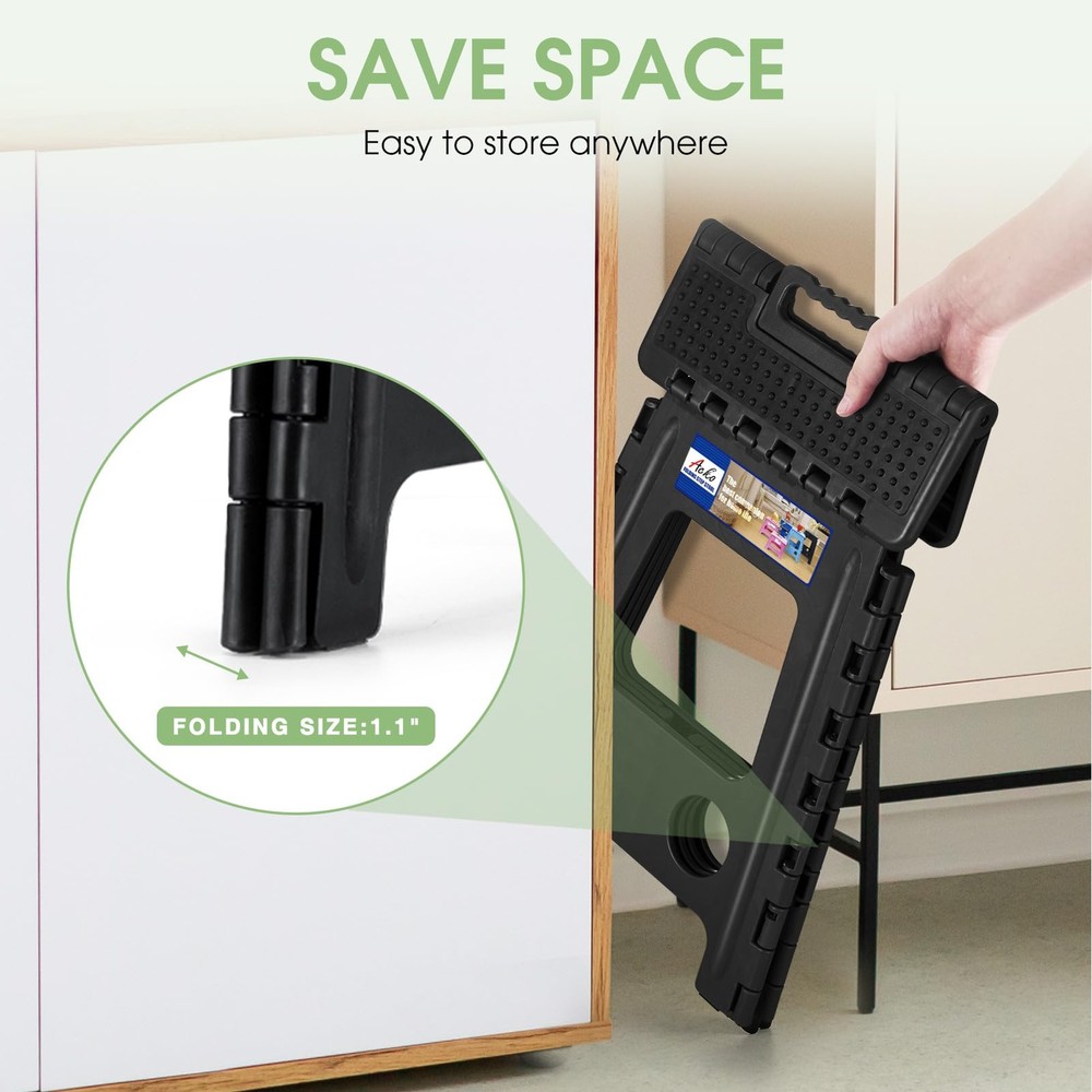 Folding Step Stool Foldable 16 Inch Stools for Adults and KidsPlastic Stools ...