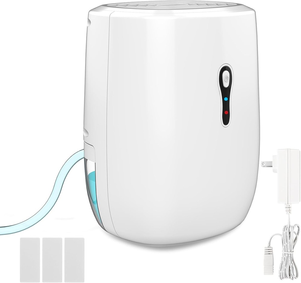Small Portable Dehumidifier with Drain Hose Continuous Drainage Auto-OFF