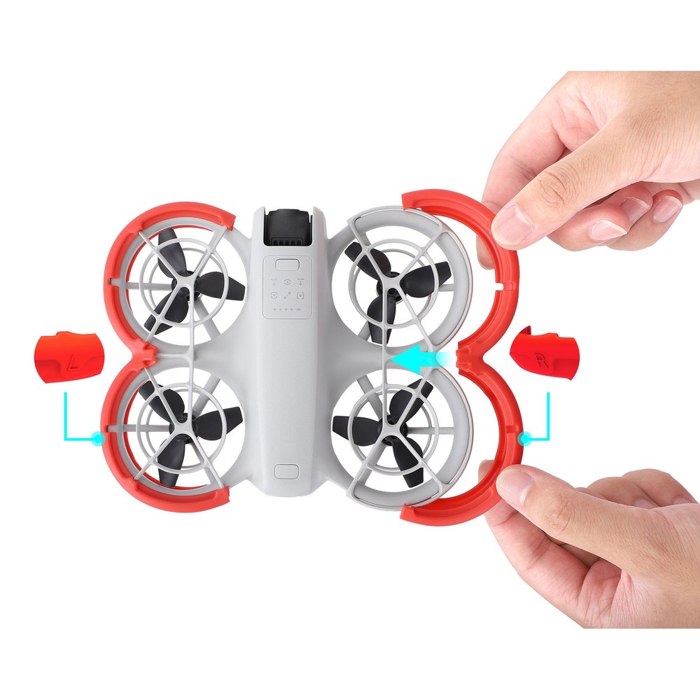 1Pair Red Propeller Guard Bumper Protective Ring Accessories For DJI NEO Drone;;