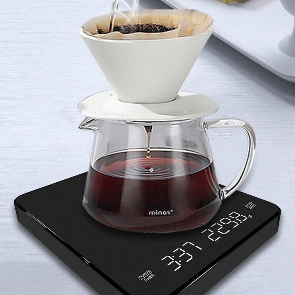 3000g/0.1g Kitchen Scale Digital High Precision Drip Coffee Scale LED Screen