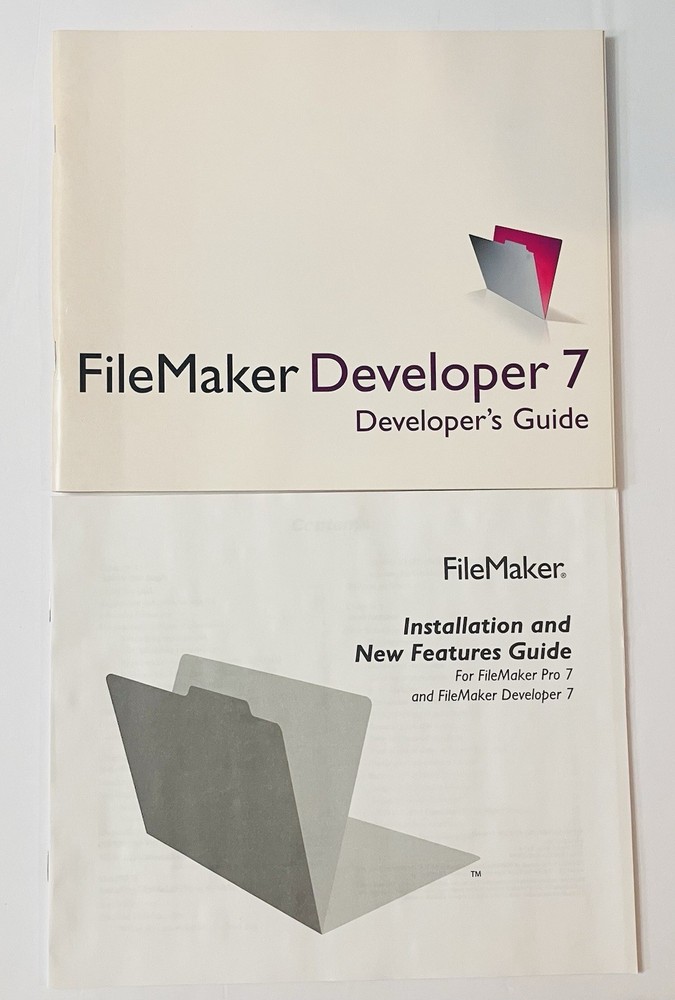 FileMaker Developer 7 Complete Box Mac PC CD Software w Manuals 2004