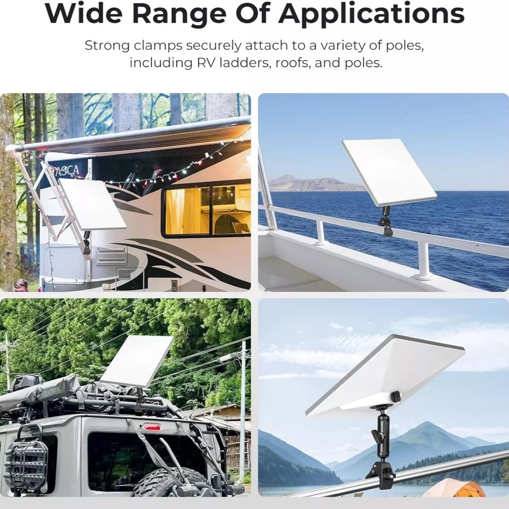 Durable Adjustable Clamp Mount for Starlink For Mini on For RV Ladder Systems