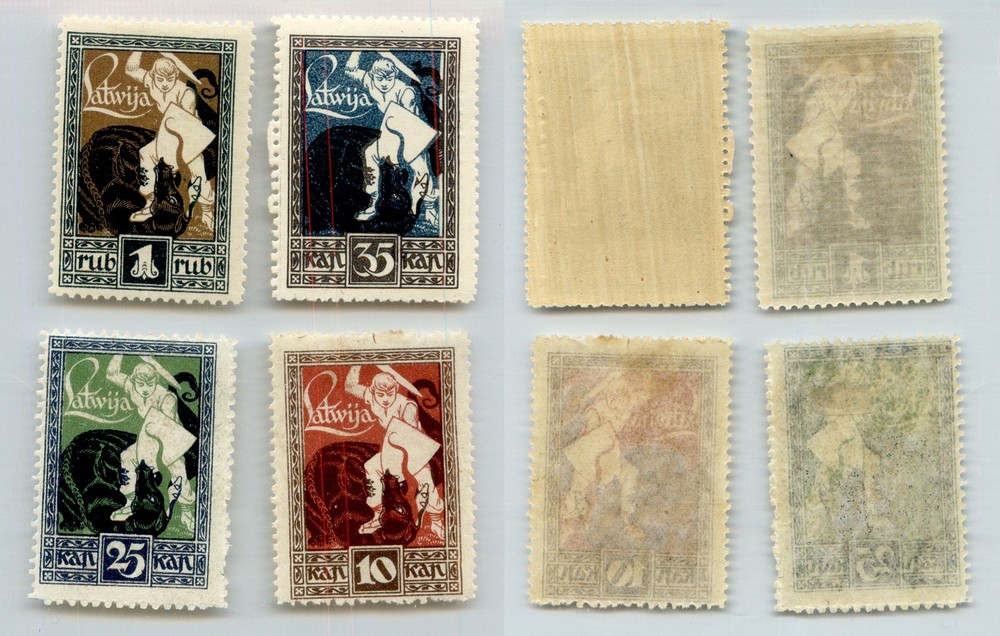 Latvia 🇱🇻 1919 SC 64-67 mint . rtc9801