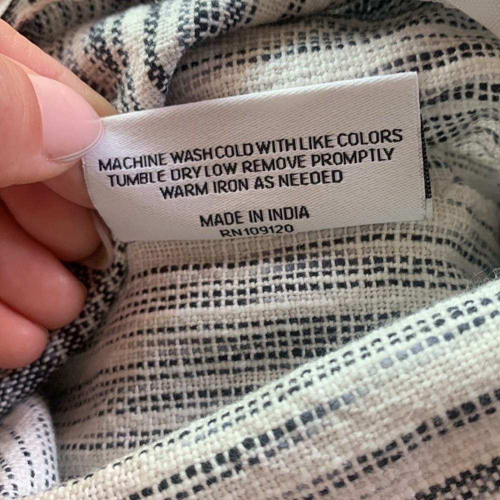 Haven striped accent pillowcase cover