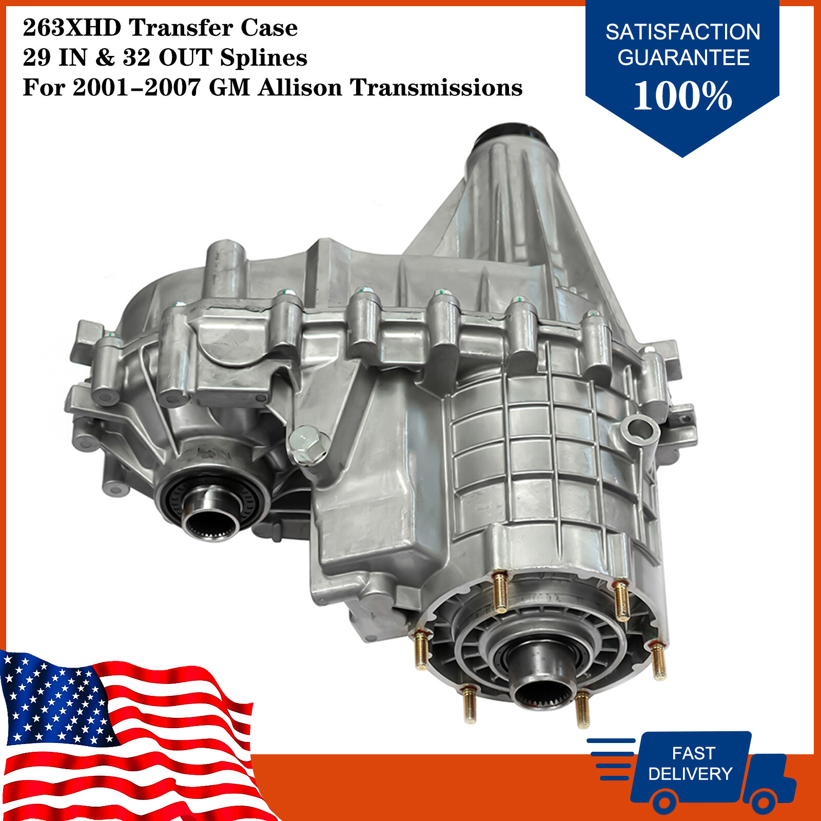263XHD New Transfer Case Unit For 2001-2007 6.6/8.1L Chevy/GMC 2500HD 3500HD