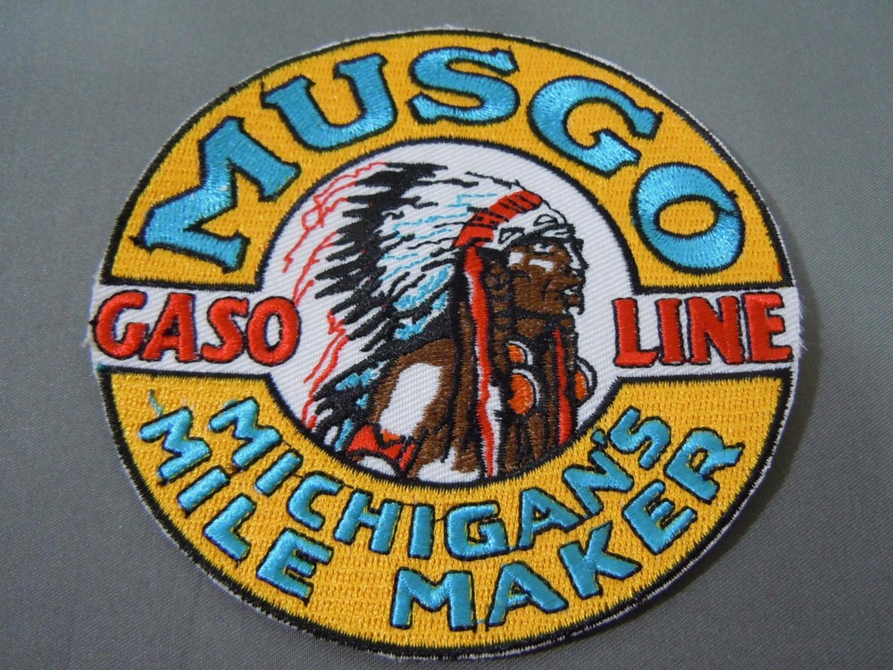 MUSGO Gasoline Embroidered Iron On Uniform-Jacket Patch 4"