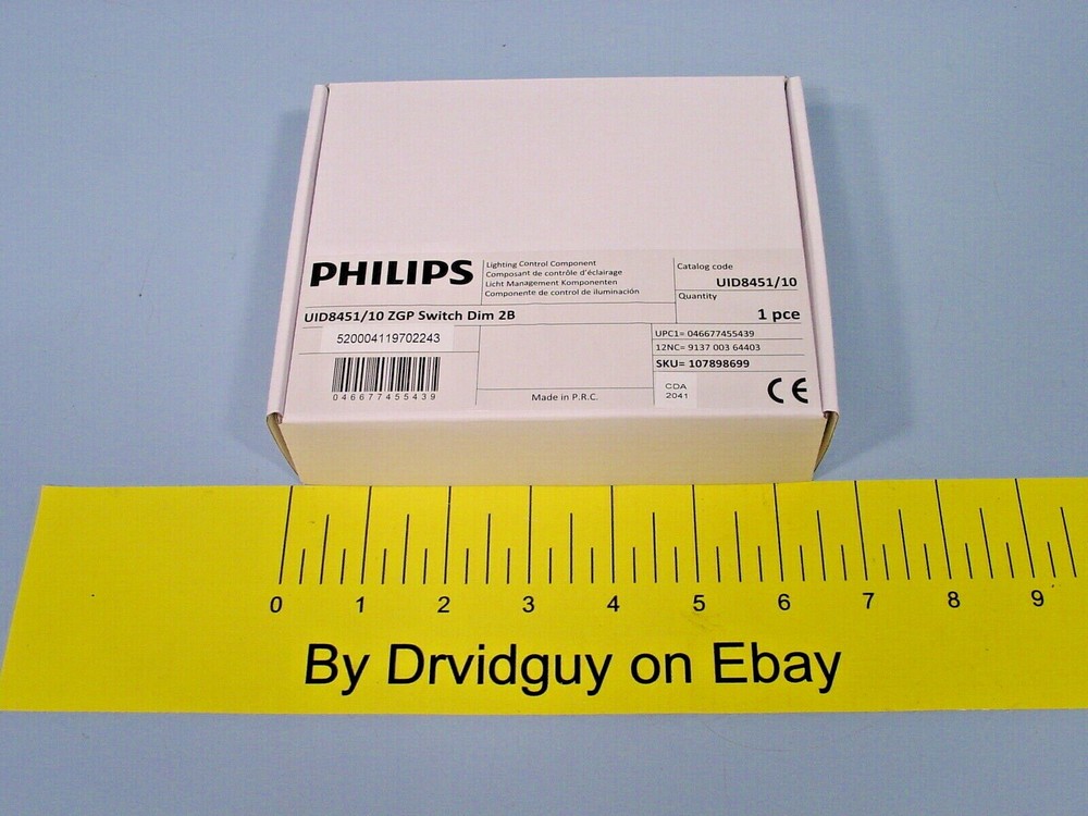 Philips UID8451/10 ZGP Wireless Lighting Dimmer; LED Technology; 1 Gang; Dim 2B
