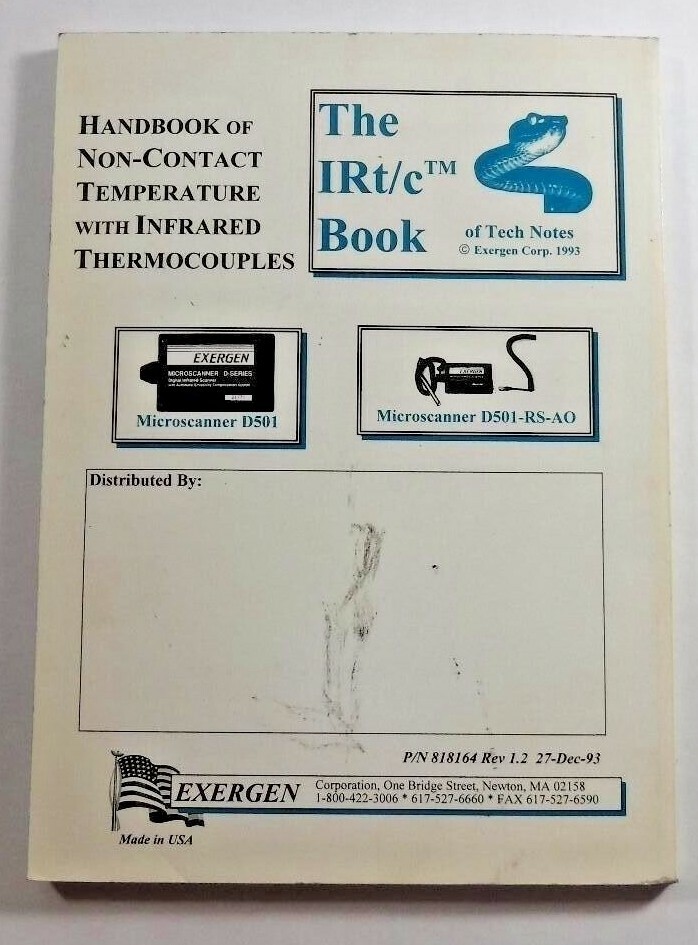 Exergen IRt/c Book of Tech Notes Handbook