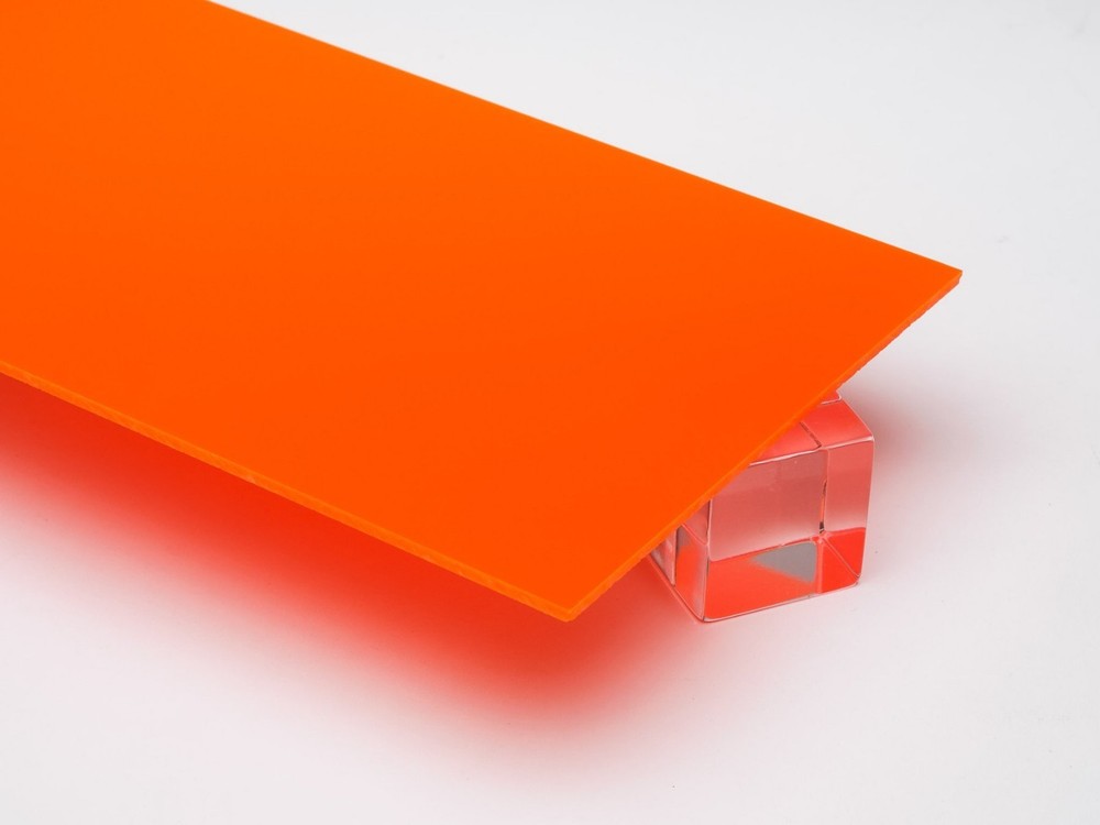 1/8" (3mm) Solid Orange Acrylic Opaque Plexiglass Sheet 24"x12" AZM
