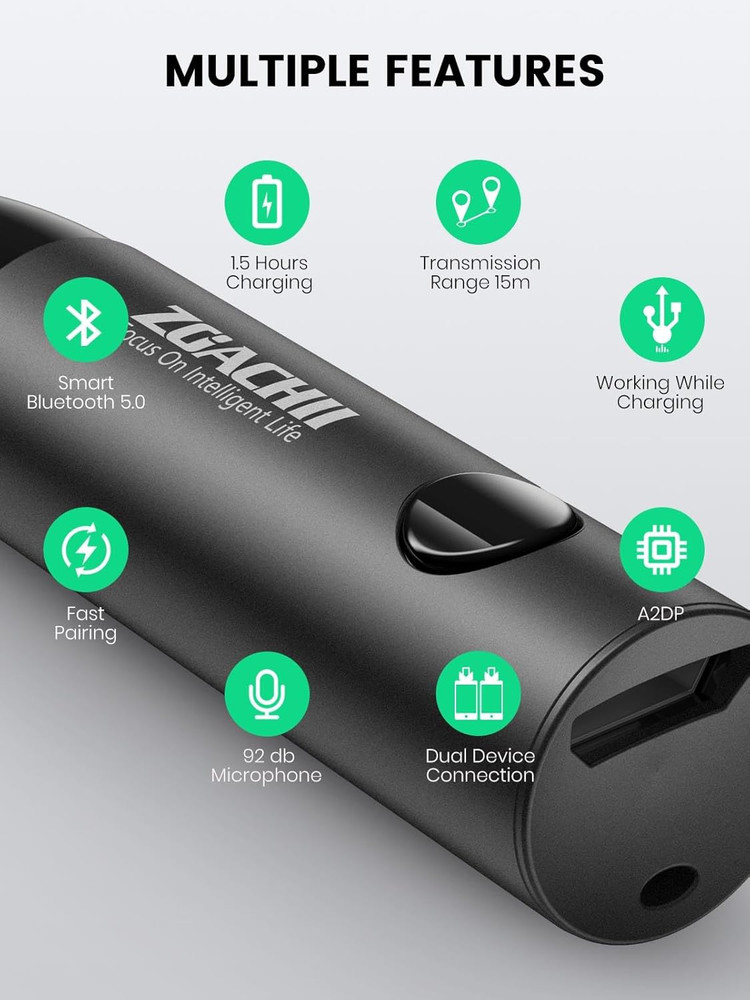 Bluetooth Aux Adapter for Car, Wireless Bluetooth 5.0 Audio Receiver with 3.5Mm