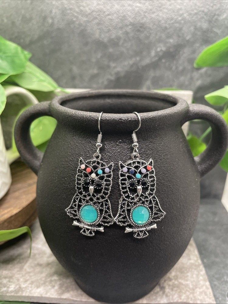 2” Silver-tone Boho Retro Earring Set Drop Dangle New Free Ship B6602