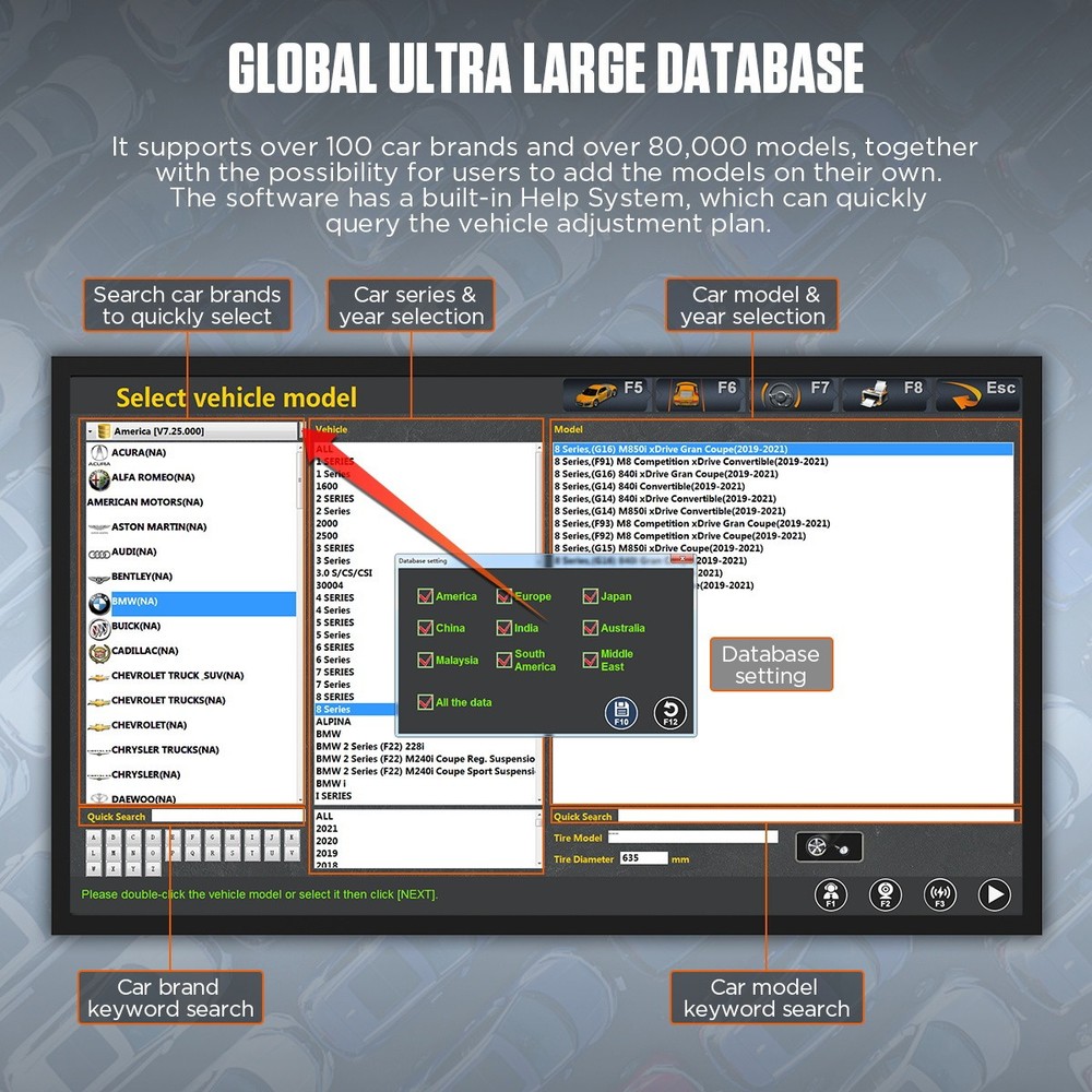 AUTOOL 3D Wheel Alignment Machine Wheel Aligner Car 4-Wheel Alignment System