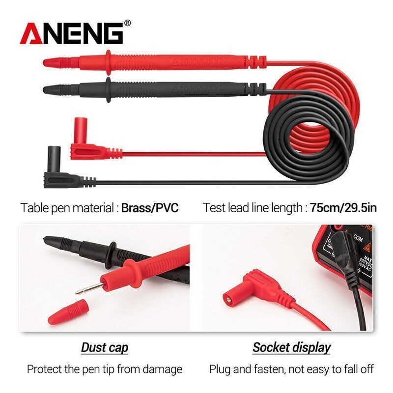 ANENG M118A Digital Mini Multimeter Tester AC/DC Resitance Voltage Meter RMS NCV