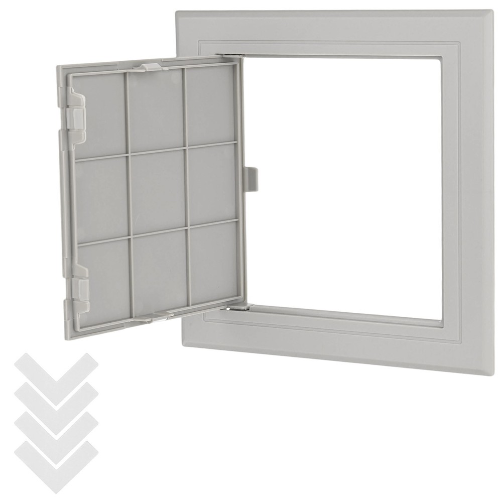 1-Pack Access Panel for Drywall, 5.7x6" Plastic Self Adhesive Cover [Gray]