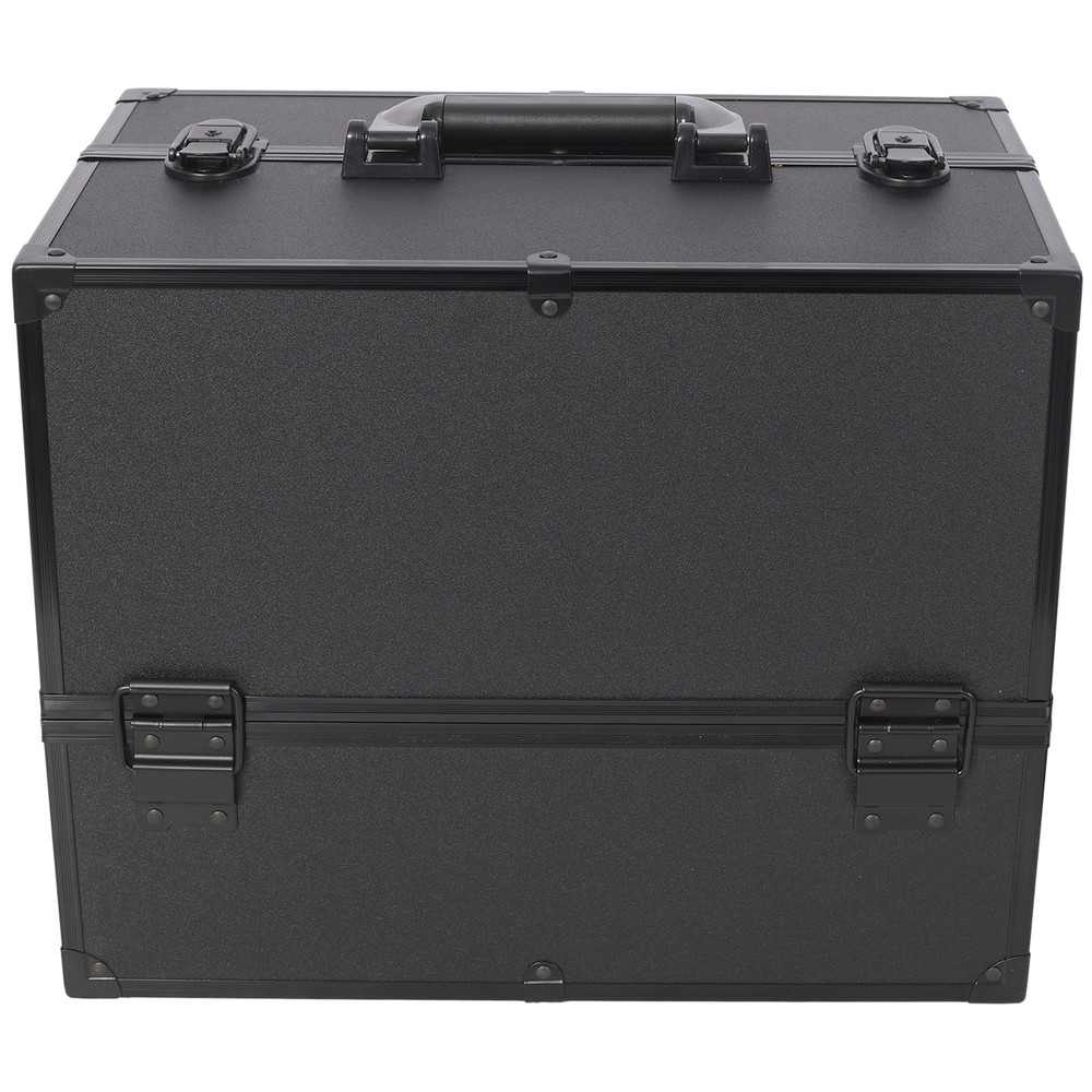 Makeup Hard Train CarryingCase Cosmetic Organizer Box with 6 Adjustable Trays