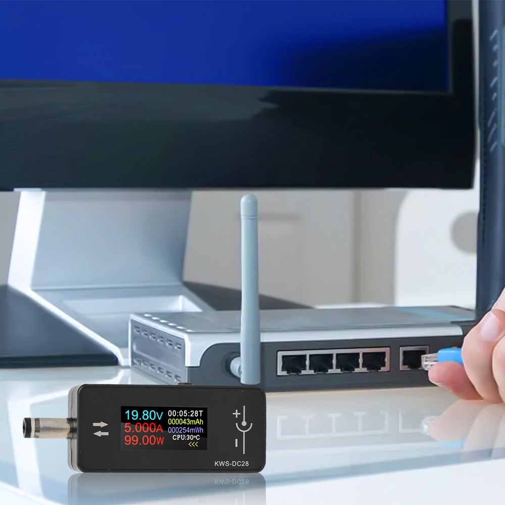 DC5525 Charging Tester with Intelligent Memory Function and Dual Display