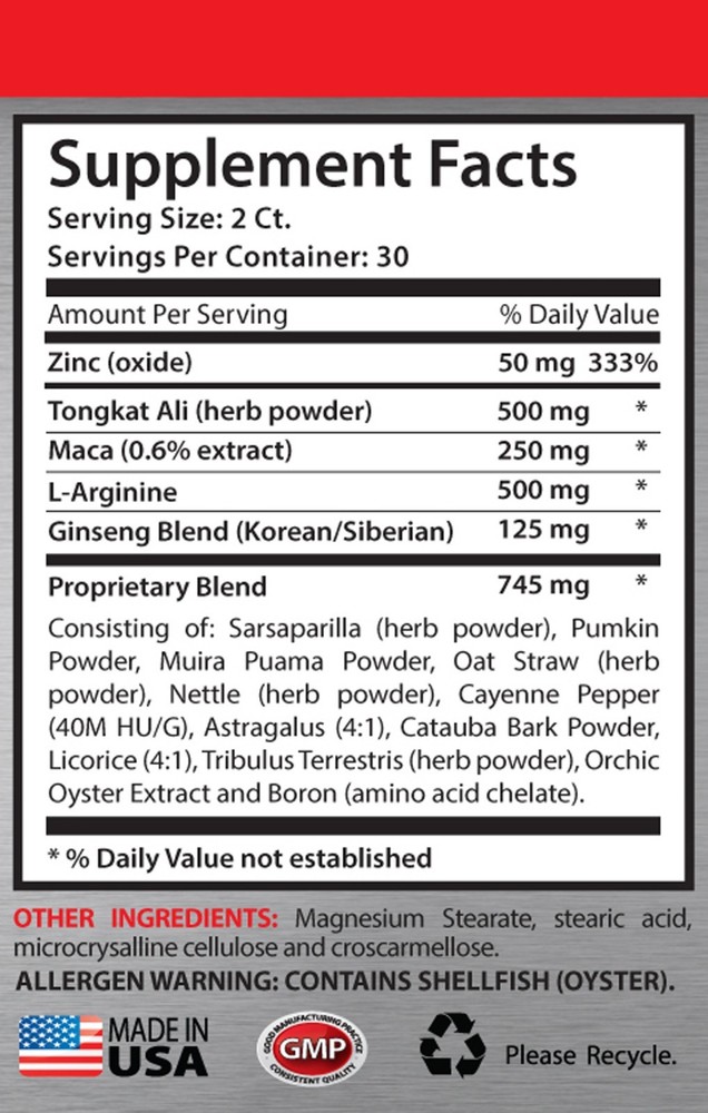 Male Edge Extender - Longjack 2170mg - Maca Extract 2B