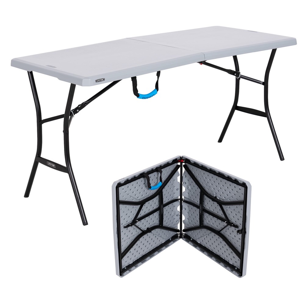 60.3" x 25.5" (80861) Lifetime 5 Foot Rectangle Fold-in-Half Table,