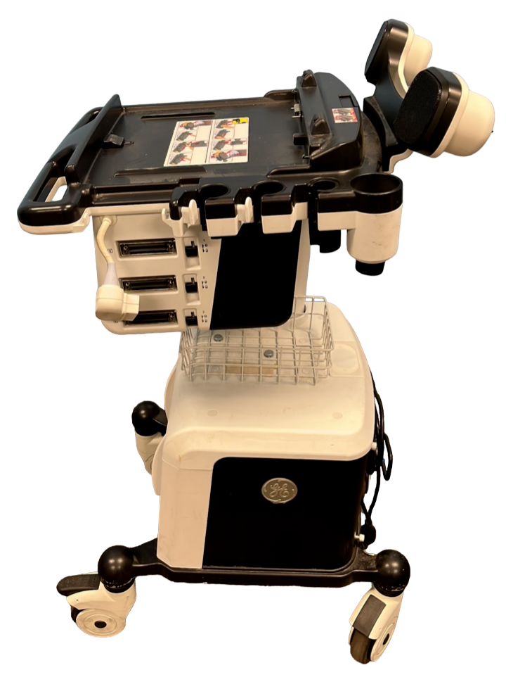 GE Logiq e Next Gen R8 & R9 Software Rolling Cart W/ Triple Connector