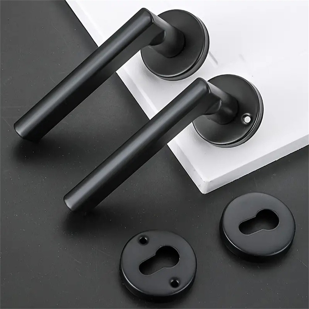 Design Black Dummy Non Turning Euro Door Lever Hardware Split Household Lock
