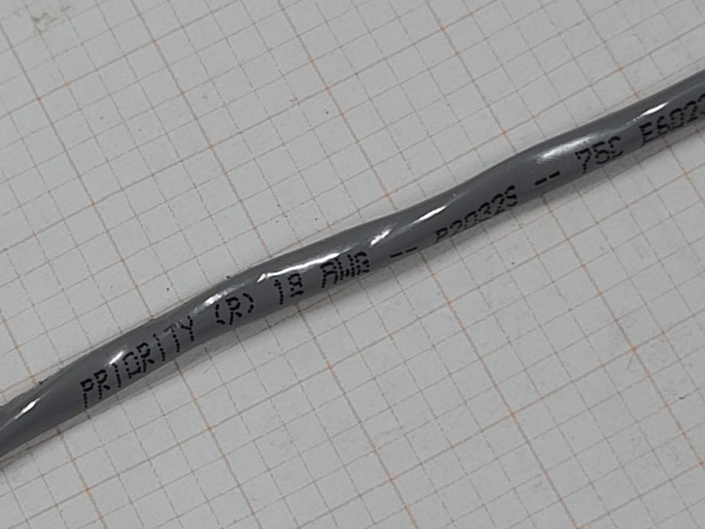 Priority Wire P2032S 18/2C Shielded Sound/Security Cable Riser Gray E2032S /50ft