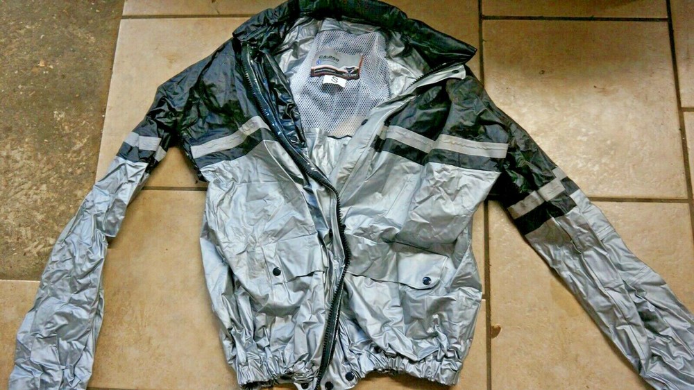 Nelson Rigg CA-250 Small Cascade Motorcycle Rain Suit Jacket Grey Water Proof