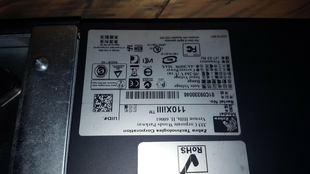 Zebra 110Xi4 Thermal USB Ethernet Serial LAN Label Printer - Used
