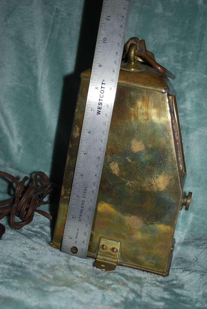 Original Brass Transportation Lantern - It has been Electrified.