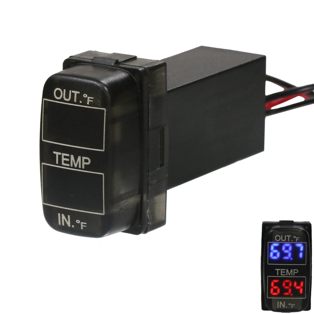 Car Internal and External Temperature Display, Fahrenheit Temperature, Dual...