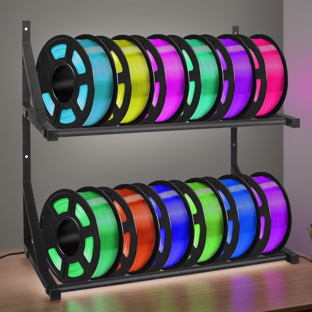 3D Filament Storage Stand Double-layer 3D Printer Filament Organizer
