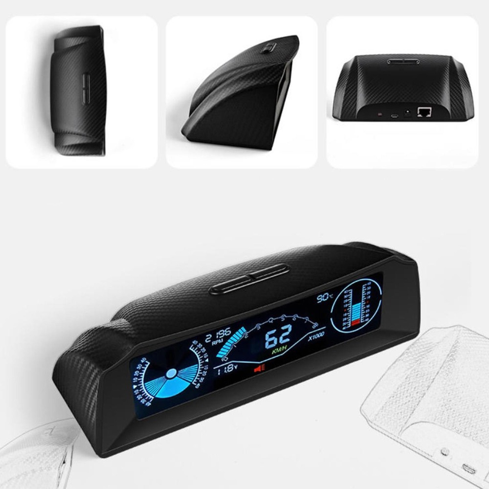 Car OBD Gauge HUD Head-Up Digital Speedometer Slope Display Code Kit Universal