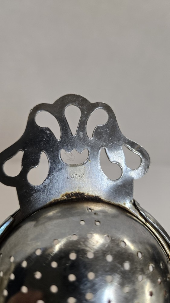 Vintage Over the Cup Tea Strainer Silver Plated