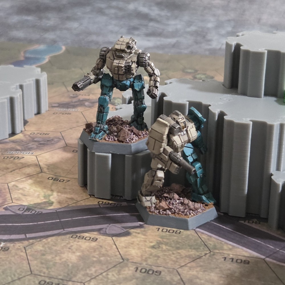 Battletech Grassland 2 - 3D Interlocking Terrain