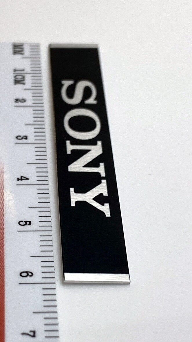 Sony Name Plate Badge Custom Made Aluminum Fits Sony Television