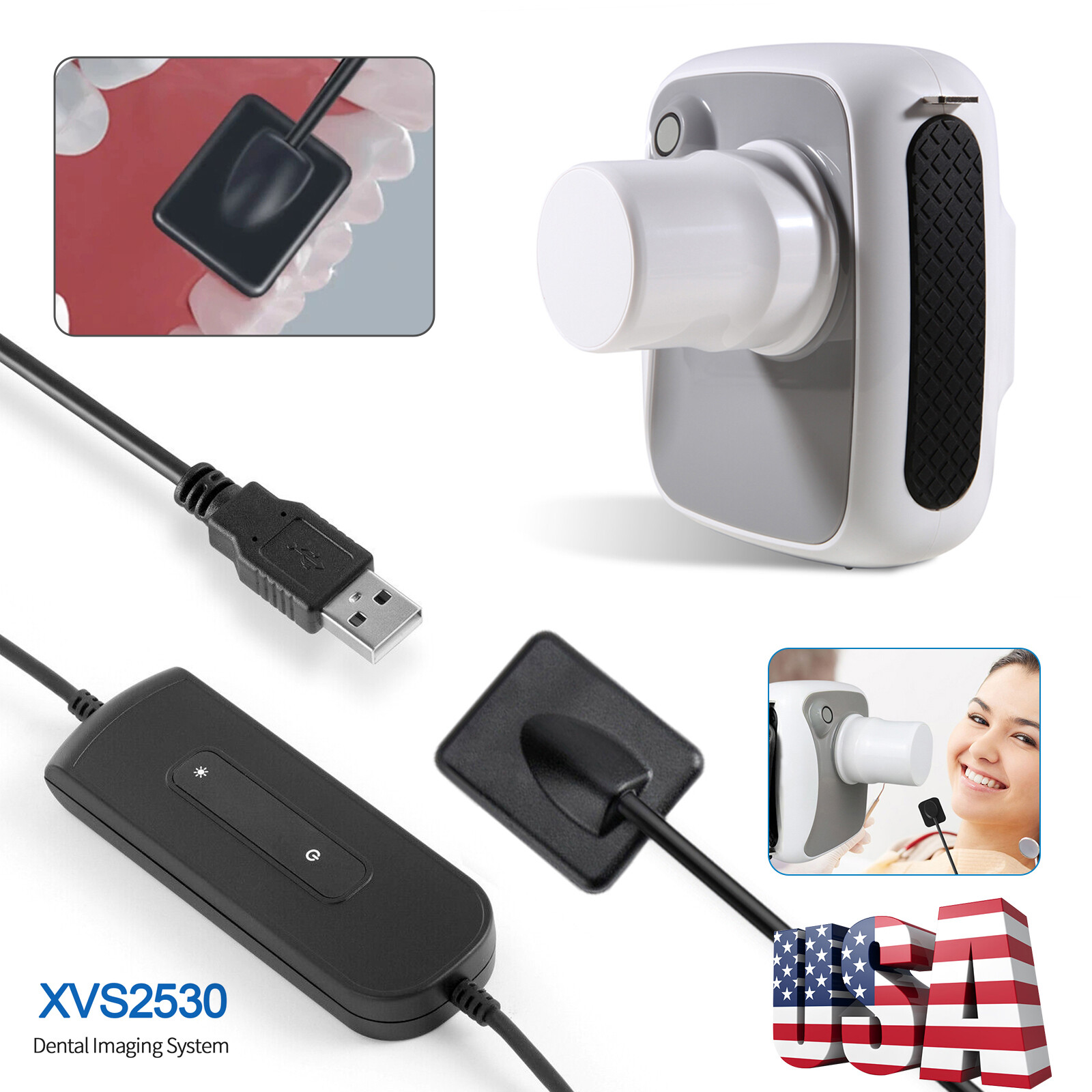 X-Ray Machine Unit + Dental Digital Imaging System RVG XRay Sensor Size 1.5