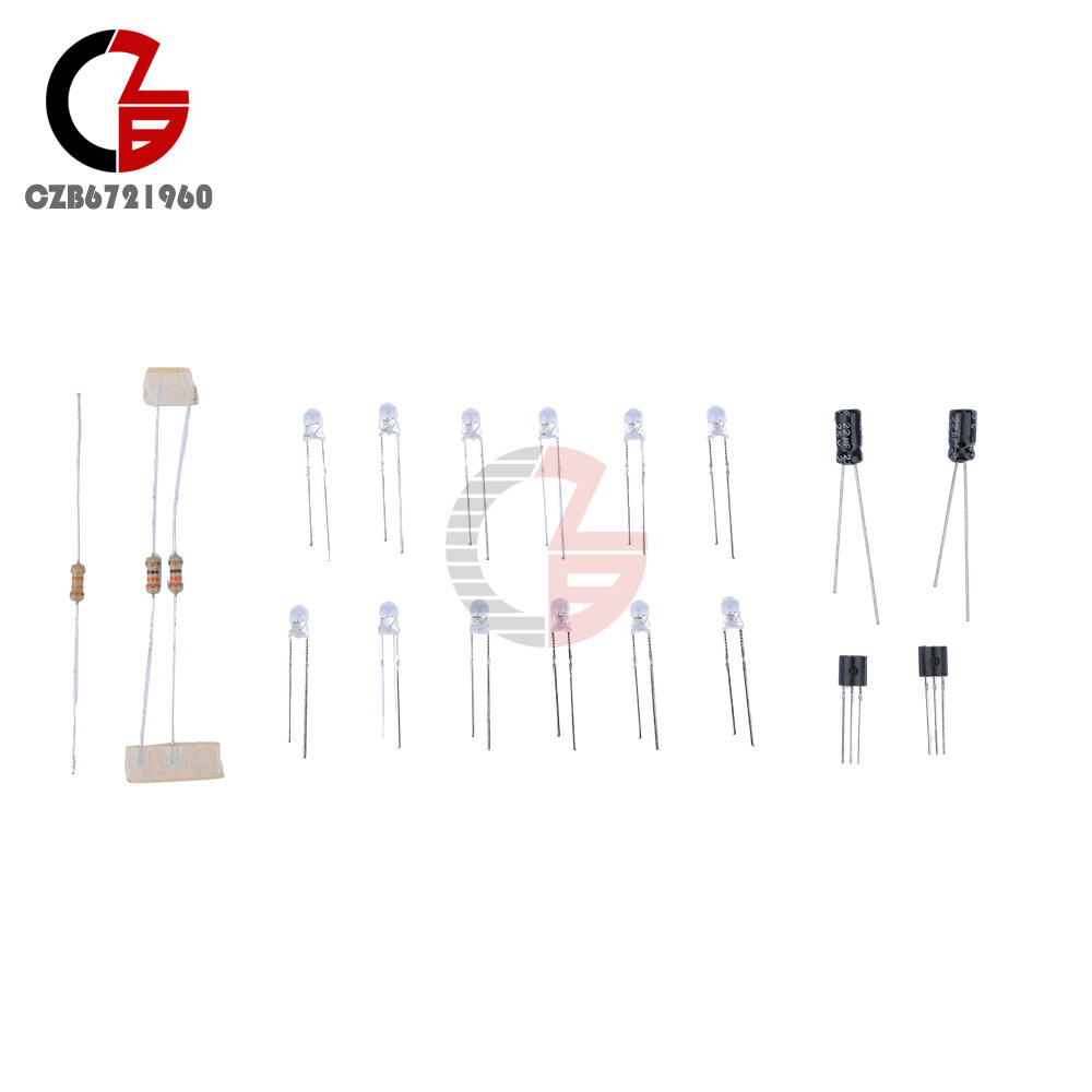 Mini LED Flash Christmas Tree DIY Kit Electronic Soldering Practice Loose Parts