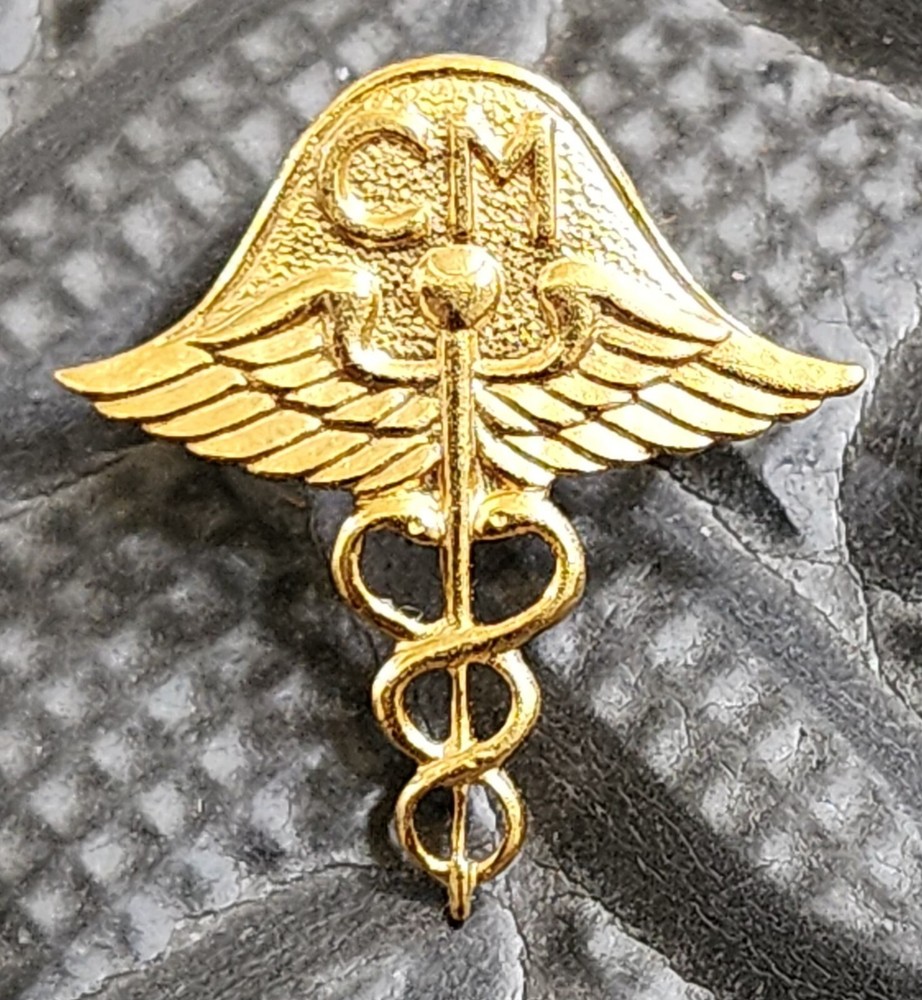 Combat Medic Caduceus Collar Pin CM - Central America