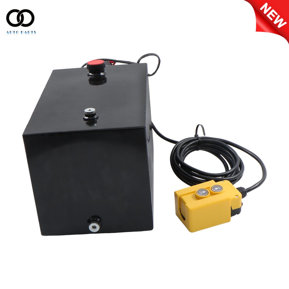 15 Quart Double Acting Hydraulic Pump Dump Trailer Power Unit DC 12V Unit Pack