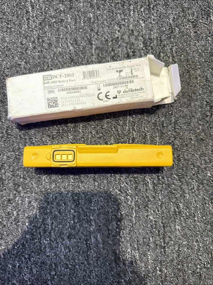 Defibtech View AED Battery DCF-2003, DBP-2003 Battery Tested Low, Powers On Unit