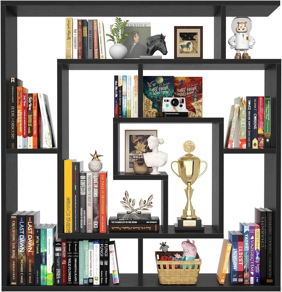 Five-tierdisplay bookshelf,wall-mounted bookshelf,floor-standing bookshelf,black