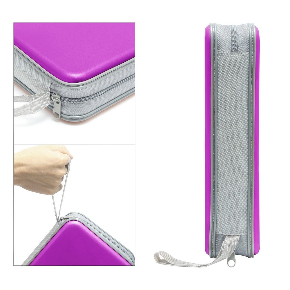 Siveit CD/DVD Case Holder, 80 Capacity Hard Plastic Disc 80 Capacity, Purple
