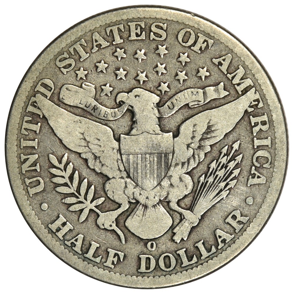 1897-O BARBER HALF DOLLAR ~ BOLD VG!