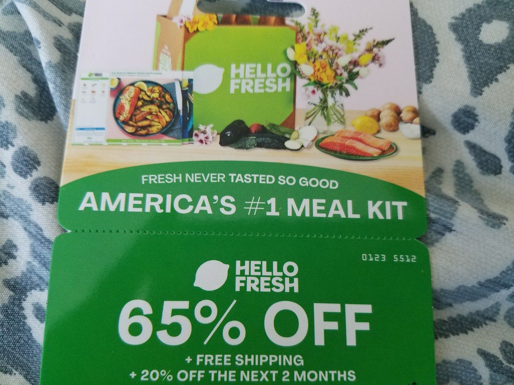Hello Fresh gift card 65% off