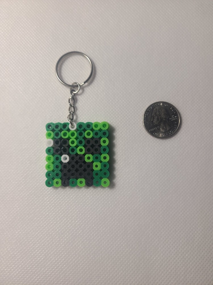 Perler Bead Keychain Creeper HOMEMADE