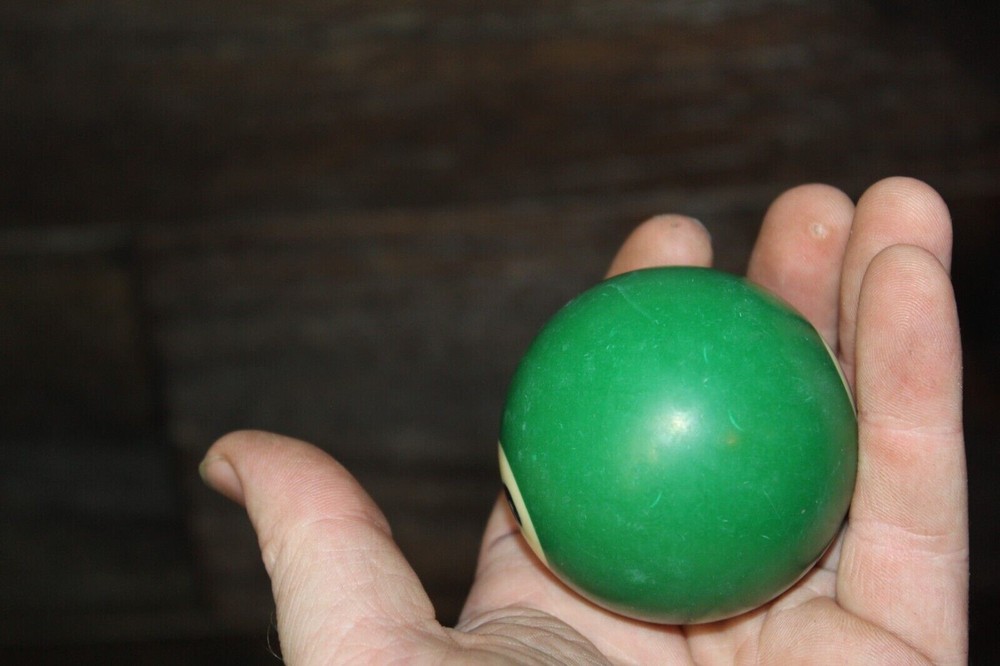 Vintage Pool Ball 2 1/4" Replacement #6 Green Solid Aramith Belgian Billards