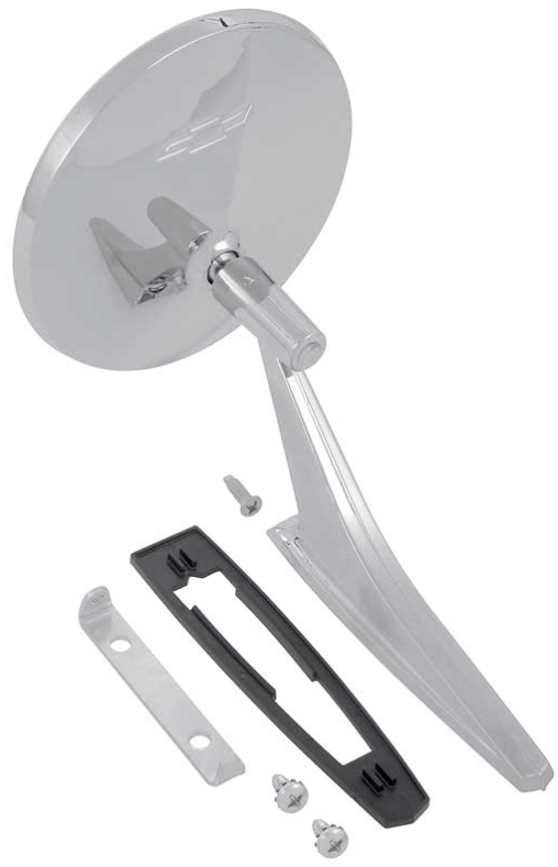 OER Outer Door Mirror With Bowtie 1966-1972 Chevy Camaro Nova Impala