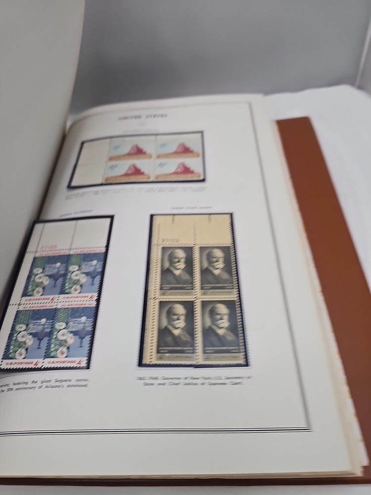 United States Plate Block Album Volume A ( Aprox. 50% Full) H.E. Harris